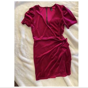 Wild Fable Velvet Pink/Fuchsia Cocktail Dress